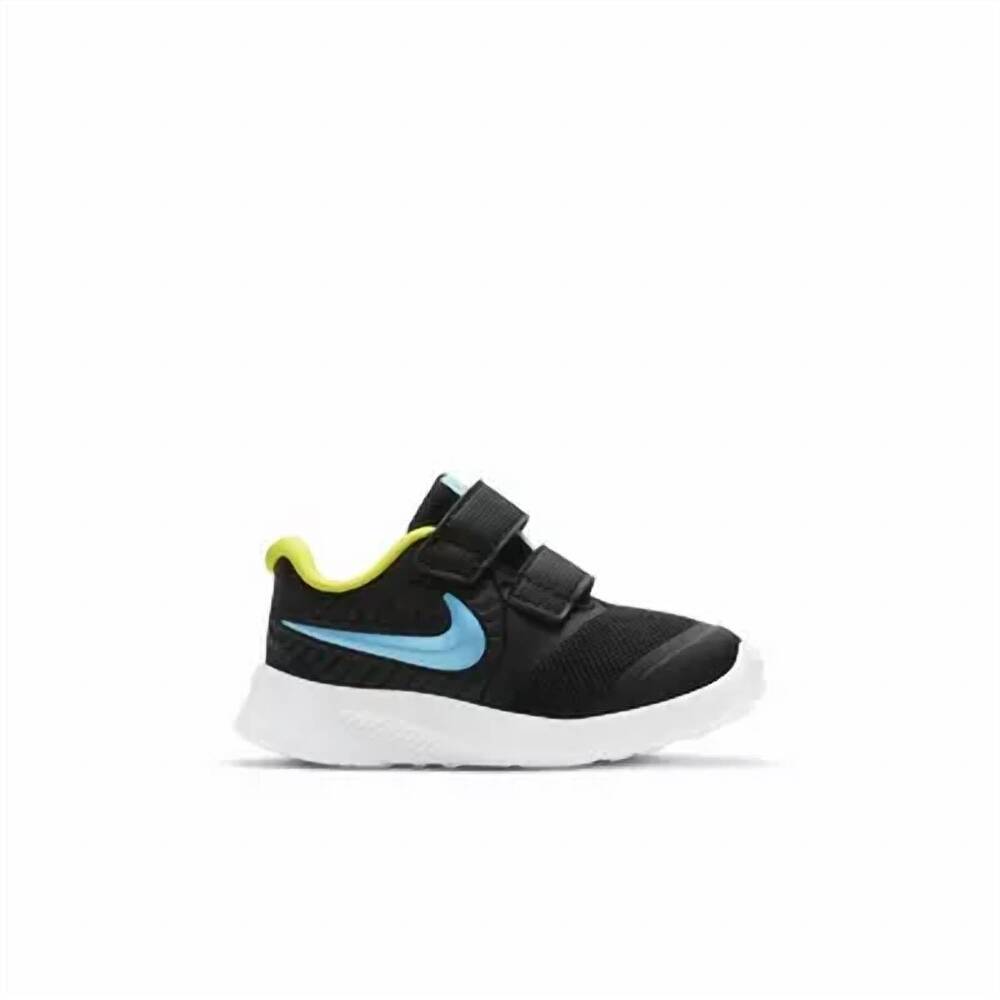 NEW NIKE kids star runner 2 sneaker in black chlorine blue